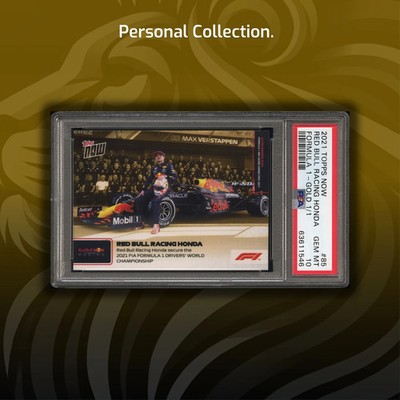 PSA10 1/1 Max Verstappen #85 RB Honda Secures WDC 2021 -Gold - 2021 Topps Now F1