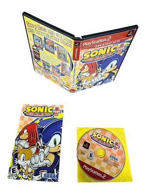 Sony PlayStation 2 PS2 CIB COMPLETE TESTED Sonic Mega Collection Plus GH