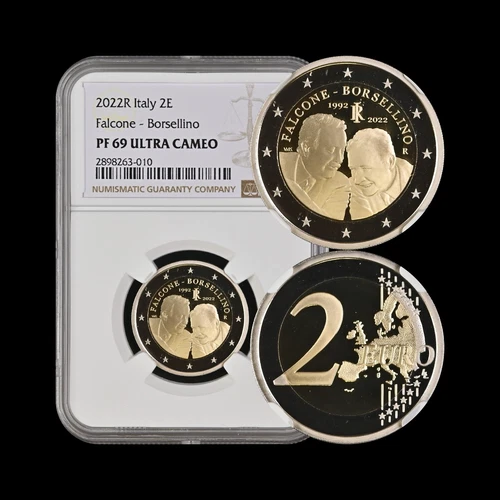 ITALY. 2022, 2 Euro, R - NGC PF69 - Falcone & Borsellino, Mafia Judges