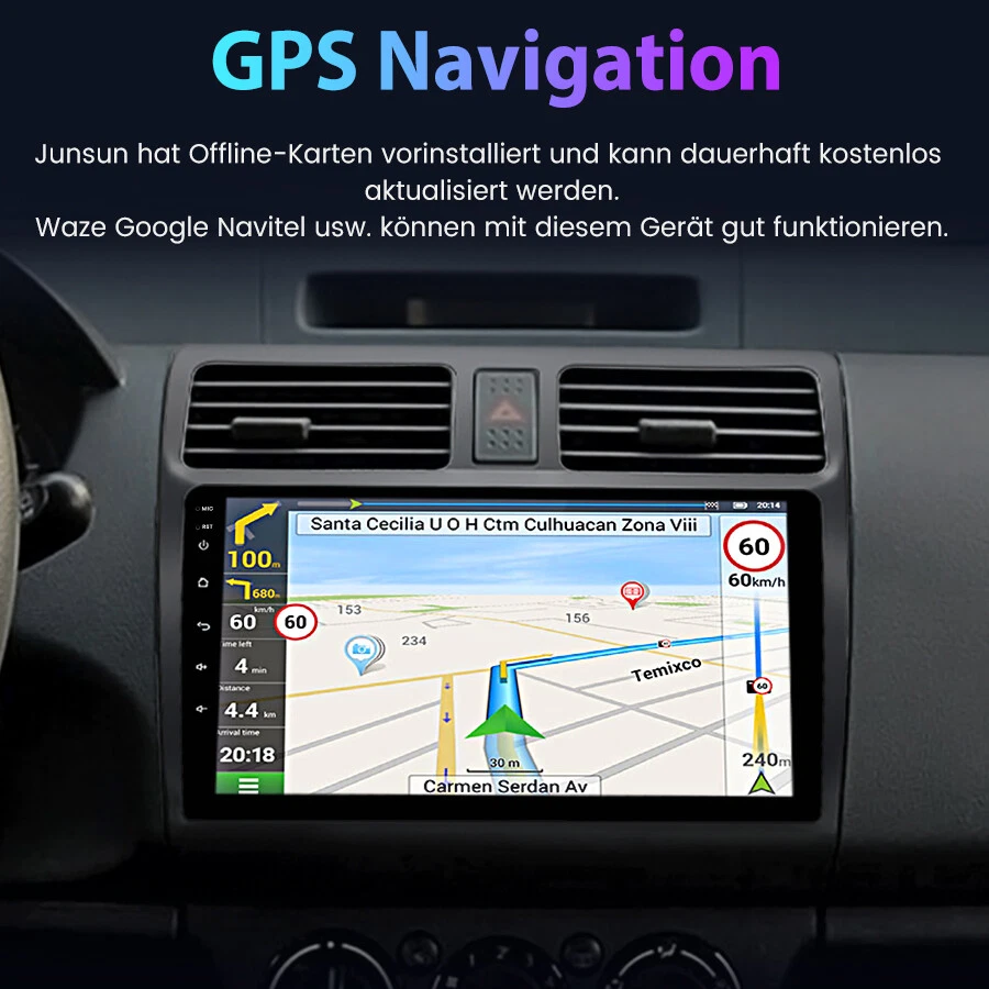 Für Suzuki Swift 2005-2010 Android 12 Carplay Autoradio GPS Navi BT 2+32GB DAB+ - Bild 4 von 4