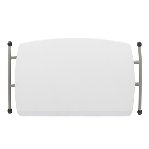 Folding Table Liftable White Plastic Adjustable Home Garden TV Tray Laptop Side - Picture 5 of 18