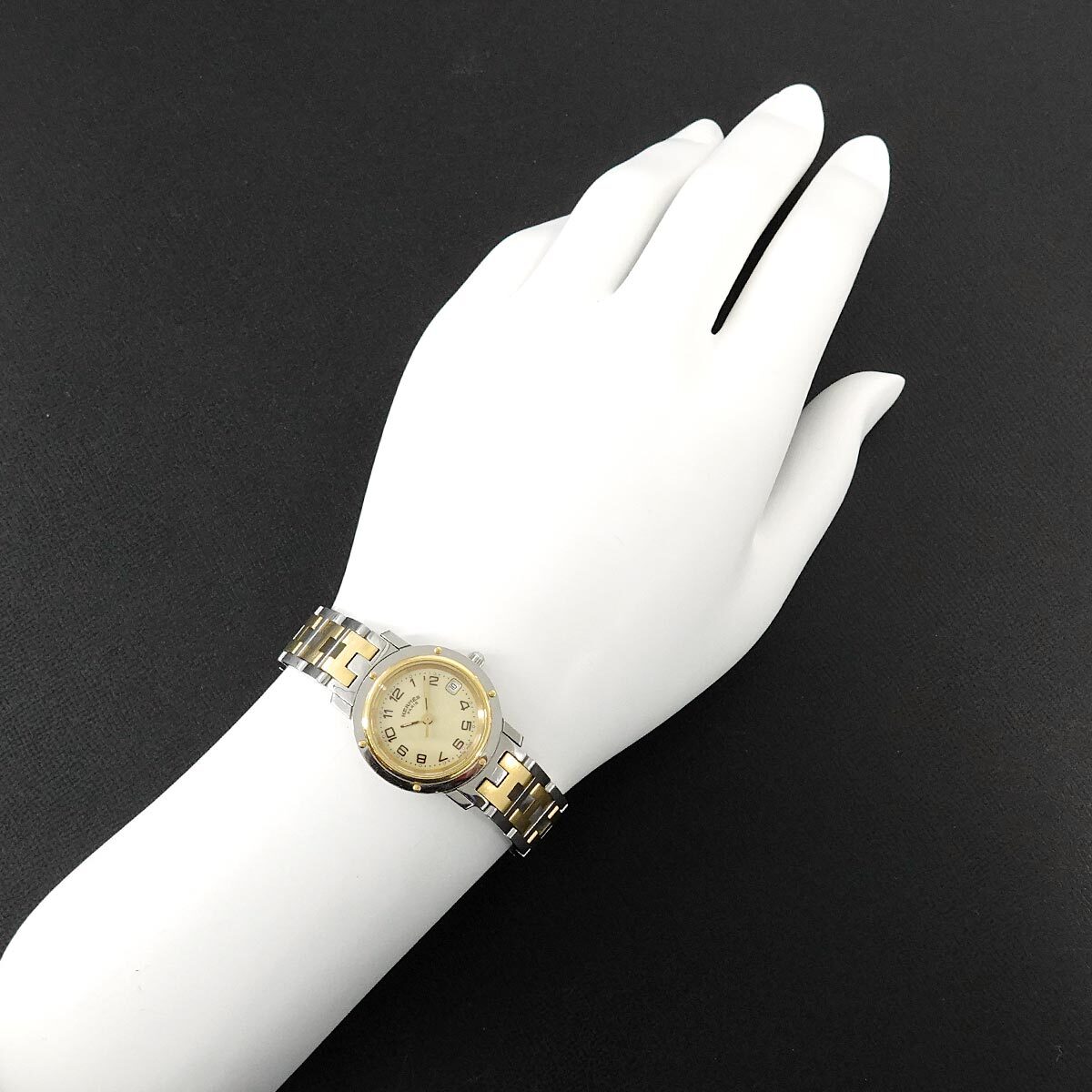 ◆エルメス◆クリッパー◆レディース◆約１２ｍｍ幅◆4連コマ◆CL4.220◆ HERMES Clipper Combi CL4 220 Vintage Ladies Watch From Japan