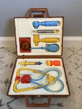 Fisher Price Medical Kit Vintage 1970s Doctor Kit Nurse Kit with case.