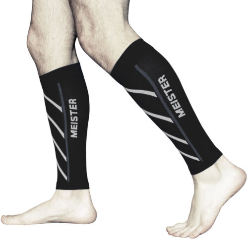 MEISTER COMPRESSION LEG SLEEVES Running Calf Shin Splints CrossFit S/M/L/XL PAIR - Picture 2 of 5