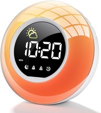 Reveil, Réveil Enfant Lumineux avec Veilleuse LED RGB, Reveil Matin