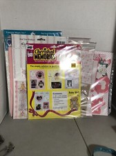 Baby Girl scrapbooking Sticker Lot paper die cut shapes