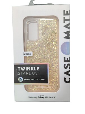 F1. Case-Mate Twinkle Stardust Case for the Samsung Galaxy S20 5G UW Gold Sparkl