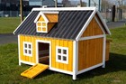LARGE CHICKEN COOP HEN HOUSE POULTRY RABBIT HUTCH RUN LARGE DUCK PLASTIC ROOF