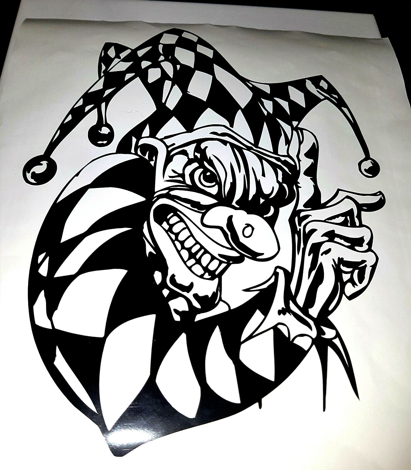 Aufkleber Joker Clown Totenkopf Skull oldshool Auto Wand Sticker Tuning Caro1