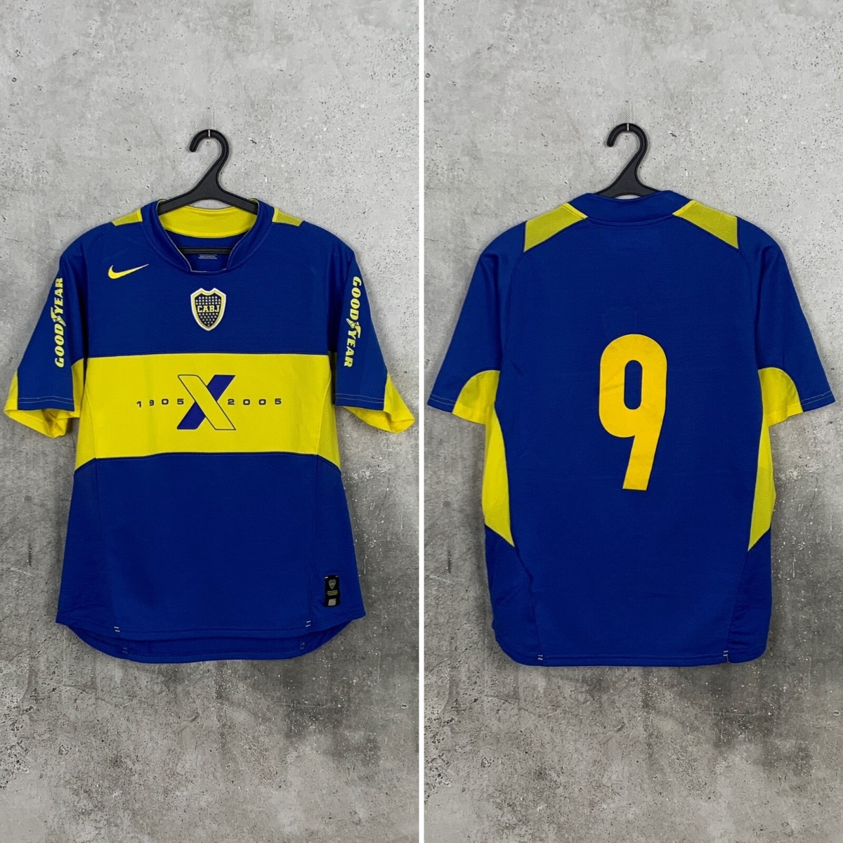 ナイキ　ボカジュニアーズ　2005 ホーム NIKE BOCAJUNIORS Boca Juniors 2005 Home Jersey #7 Guillermo Nike Blue Shirt