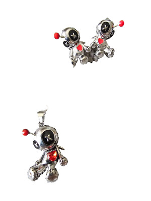 Voodoo Doll Love Jewelry Poisonous Vodou Halloween Pendant Necklace Earrings