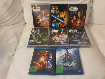 6 DVDs und 2 Blu-rays von Star Wars