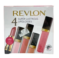 Revlon 4 Super Lustrous Lipglosses SPF15 (0.2fl/5.9ml) New As Seen In Pictures