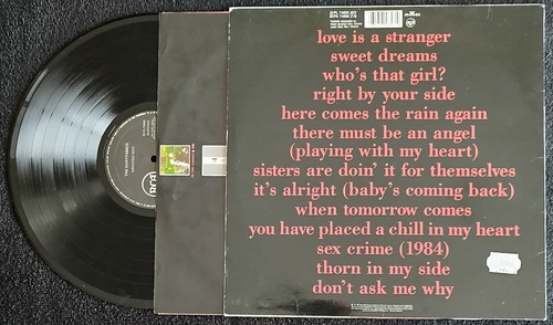 EURYTHMICS " GREATEST HITS " 1991 LP WITH INNNER SLEEVE ANNIE LENNOX - Picture 2 of 4