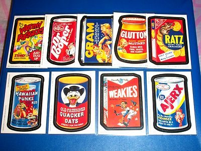 2005 Wacky Packages All New Series2 (ANS2) Complete ''MAGNET'' Set 9/9 + 1 Wrapper
