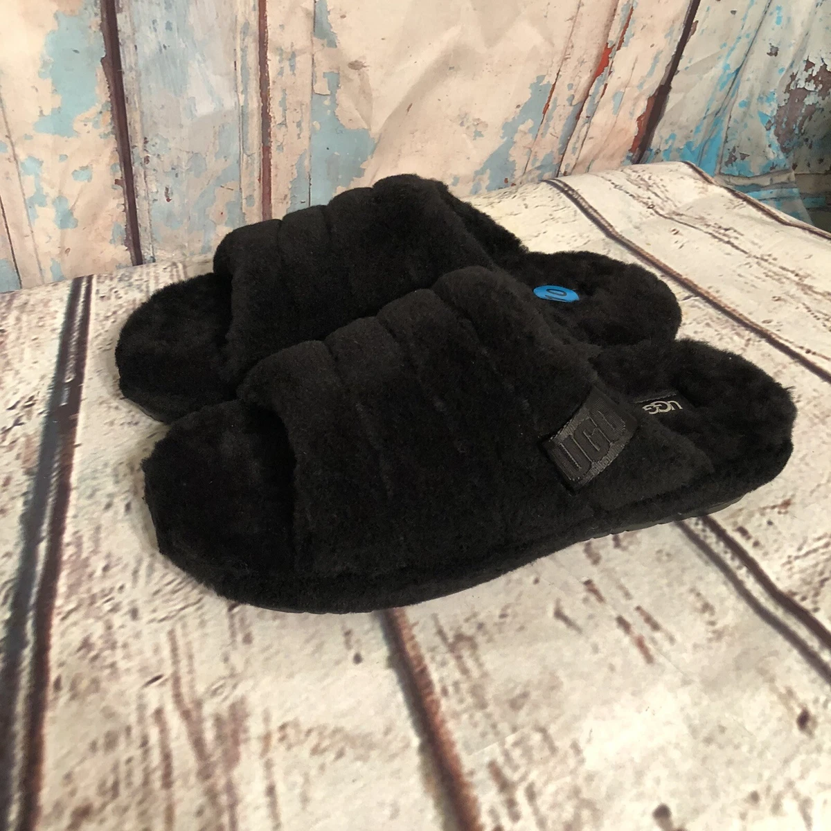Ugg flip cheap flop slippers black