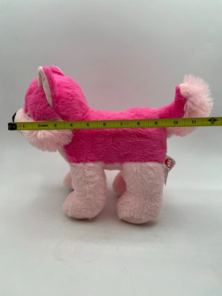 RARE Fiesta Walk Your Petz Pink Wolf Cub Plush Stuffed 10.5” Standing #L74912 - Image 3 of 4