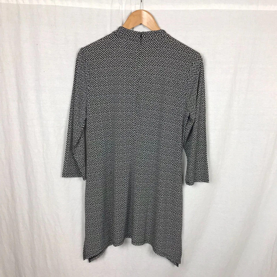 White House Black Market Women's Herringbone Mock Neck Dress Keyhole Size XXS - Image 3 of 4