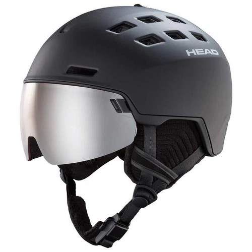 Head Ski Helmet Radar Black/Black Visor Unisex Ladies and Mens Helmet