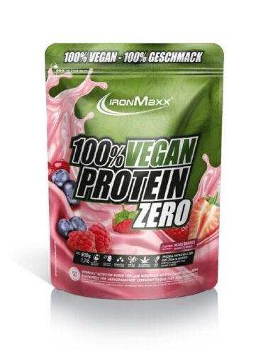 (39,98 €/ KG) IronMaxx 100% Vegano Proteine Zero 500g Plant Base Bcaas + Bonus - Afbeelding 1 van 1