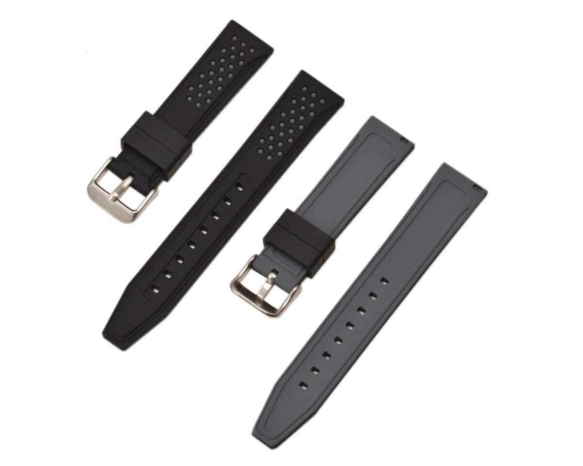Soft Silicone Rubber Sport Watchband 20/22/24mm Waterproof Watch Strap