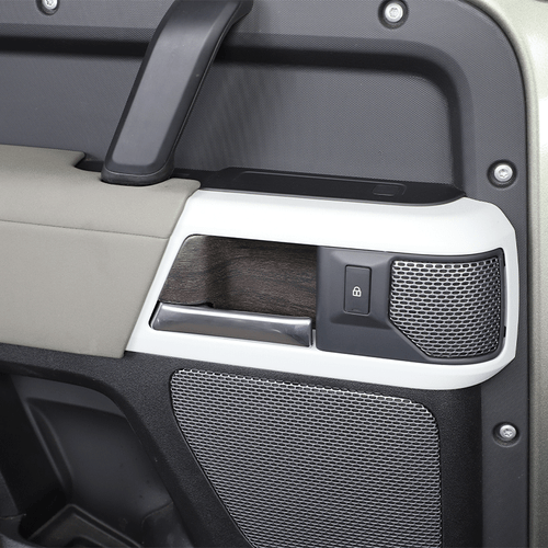For 2020-22 Land Rover Defender 110 Carbon Fiber ABS Interior Door Panel Cover - Picture 9 of 11