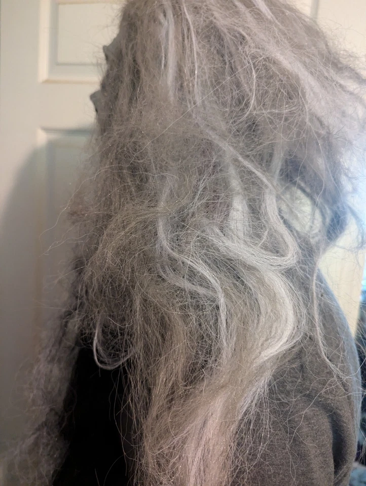 PVC With Hair Halloween Mask Ghoul Zombie Scary Mask - Image 2 of 4