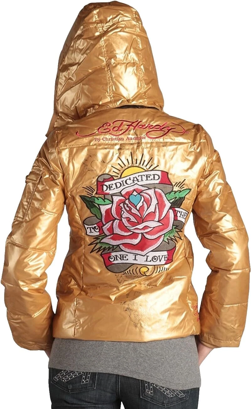 Однотонные пальто, куртки и жилеты для женщин Ed Hardy