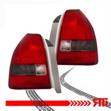 For 96-00 Honda Civic Ek Hatch Back Rear Tail Lights Si Red Smoke Ex Lx Dx 3 Dr
