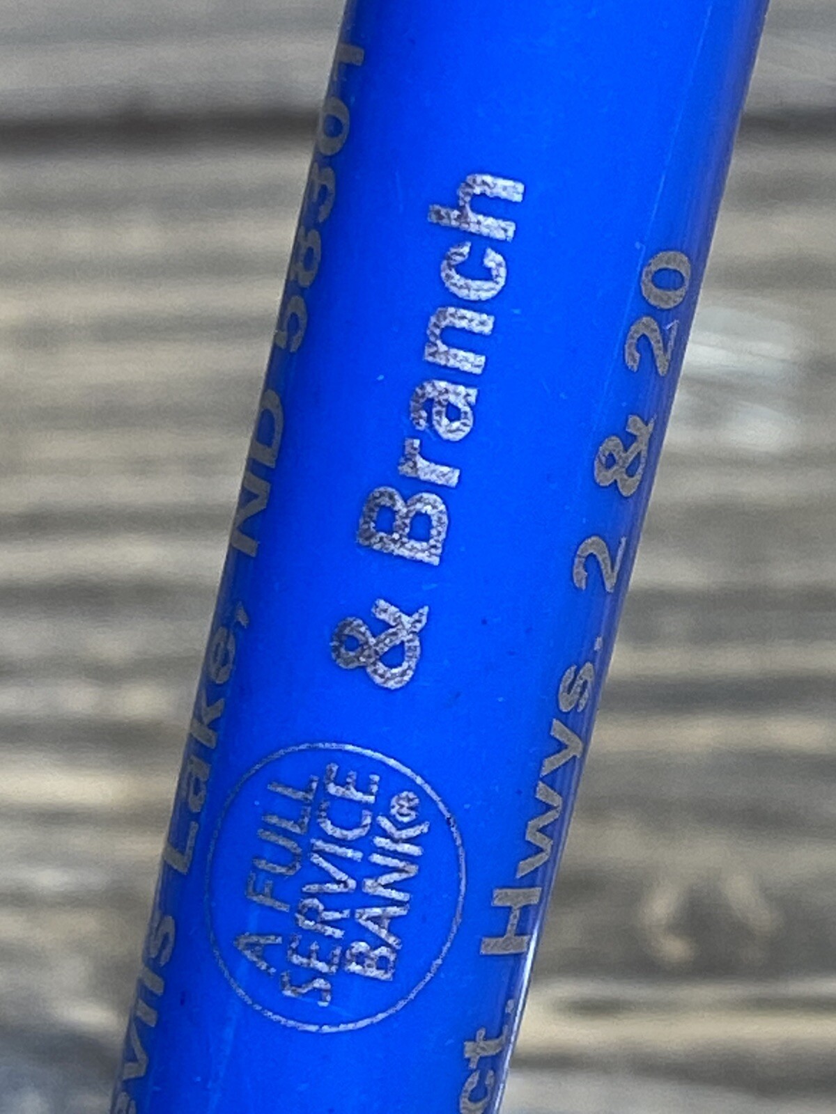 Vintage Pen Bic Click First National Bank Devils Lake North Dakota Blue eBay