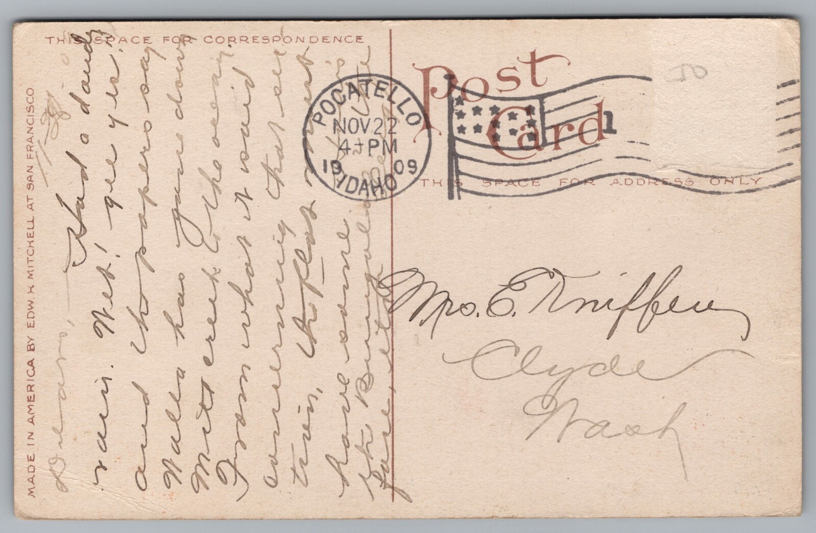 Panoramic View of Sawtooth Mountain, Idaho. 1909 DB Postcard TS-55A