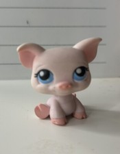 Littlest Pet Shop LPS Pink Pig #622 Teal Eyes