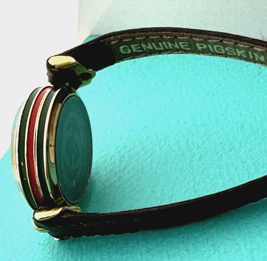 Gucci Watch Vintage Womens TLugs Gold Tone 90's Red Green Case Swiss Made eBay