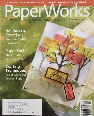 Paper Works Magazine October 2004 Paper Crafts Halloween Paper Dolls