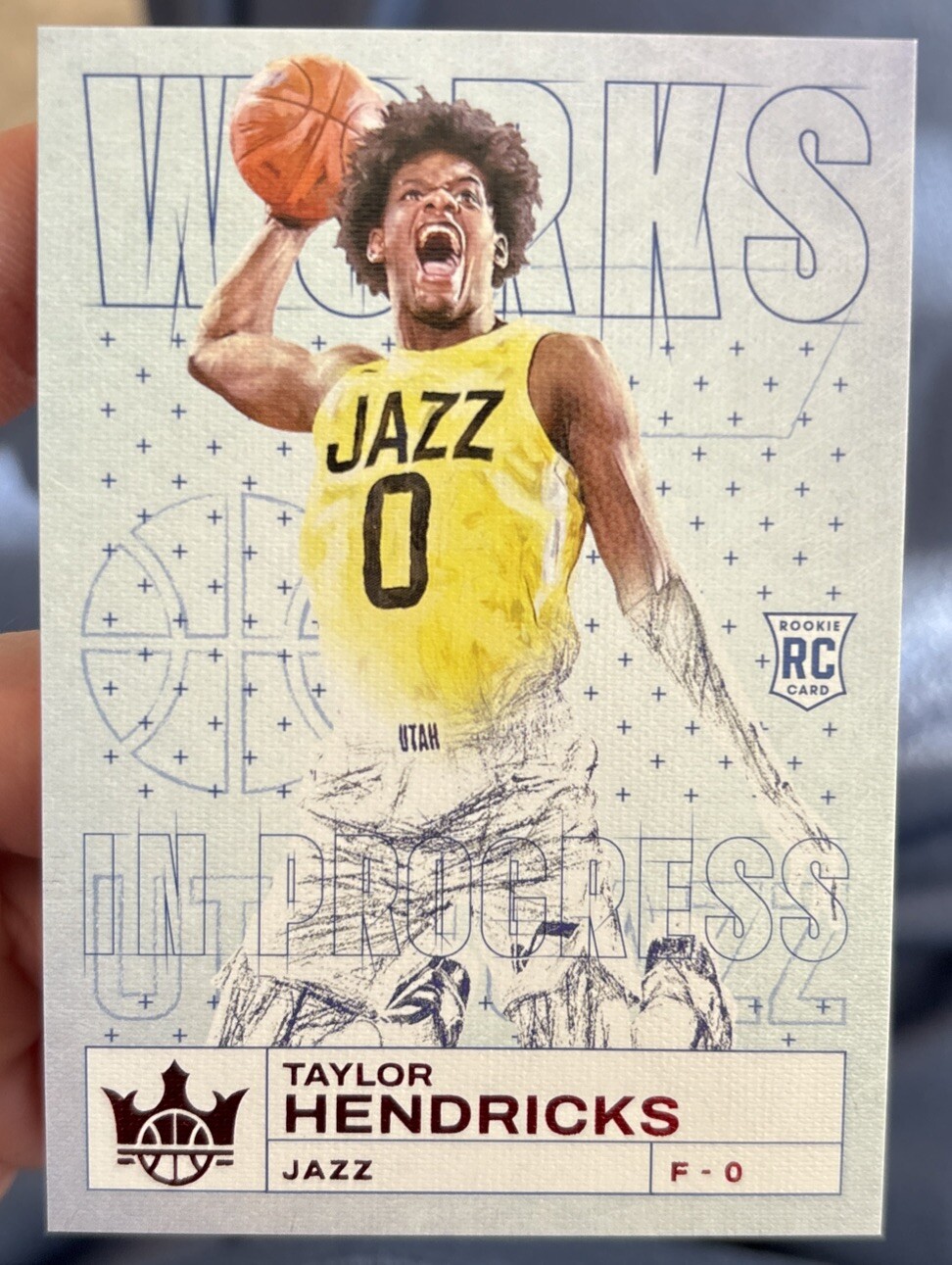 2023-24 Panini Court Kings Taylor Hendricks Rookie RUBY Works In Progress /149