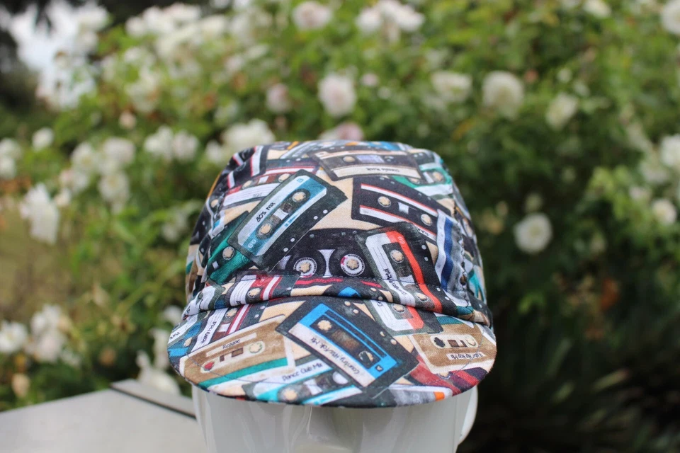 GORRA DE CICLISMO 100% ALGODÓN I LOVE AÑOS 80 HECHA A MANO EN EE. UU., NO DE CHINA S M L Foto 4 de 4