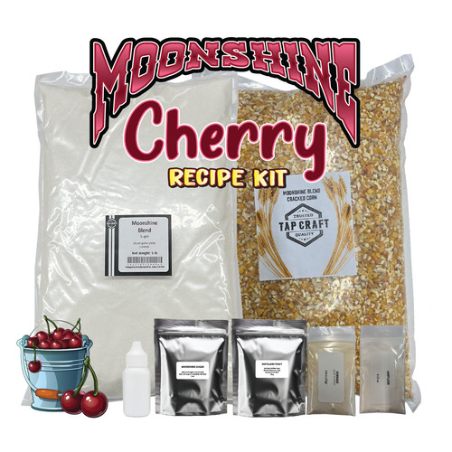 TAPCRAFT Cherry Moonshine Recipe Kit Home Distilling - 5 gal Corn Mash