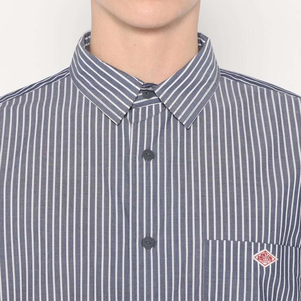 トップス DANTON COTTON POPLIN WORK SHIRT 42 DANTON MEN'S COTTON POPLIN WORK SHIRT