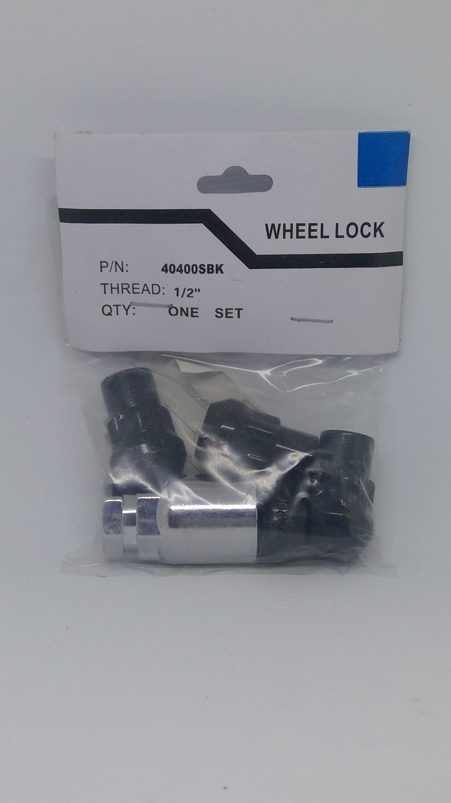 4 Locking Lug Nuts/Wheel Locks Closed Bulge Acorn/Cone Seat Black 1/2