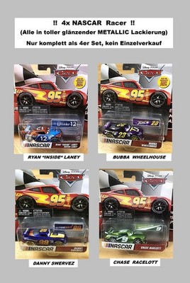 DISNEY CAR - NASCAR-RACER, 4er SET, NEU