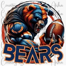 Sublimation Print Bears Football Ready To Press Paper Ink Heat Transfer