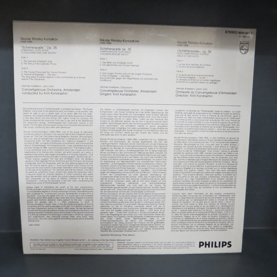 Nikolai Rimsky-Korsakov-Scheherazade-VINYL LP-USED-SHLP170425_6969 - Image 2 of 2