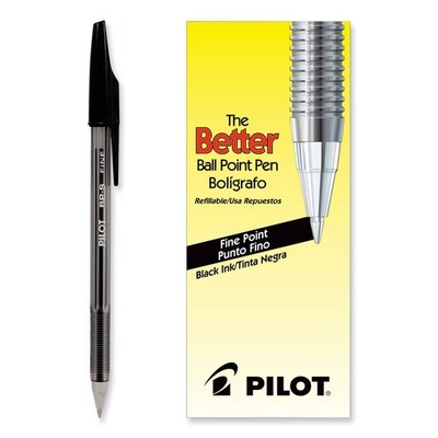 Pilot 35011 Better Fine 0.7 mm Stick Ballpoint Pen - Black (1-DZ) New