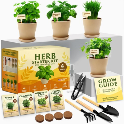 #ad #ad HOME GROWN Herb Garden Planter Indoor Kit – Beginner DIY Craft amp; Hobby Gardening $21.99
