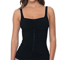 Profile By Gottex Shirred Tankini Top Size 8