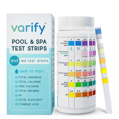 7 in 1 Pool and Spa Test Strips Easy to Use Water Testing for Pool, Spa, Tub ...