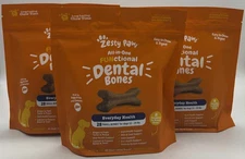 3PK Zesty Paws All In One Functional Dental Bones ~ 28 Small Bones EA ~ EXP 2/26