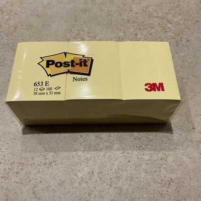 Post-it Haftnotizen 653 e 51 x 38 mm gelb 12 Blöcke à 100 Blatt Neu