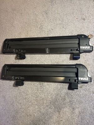 Thule 18 inch Ski and Snowboard Rack Black used WITH KEY & LOCKS holds 4 skis