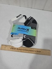 Hurley H20-Dri Cushioned No Show Socks 6 Pair Kids Med Sock 9-11 Shoe 5Y-7Y NWT